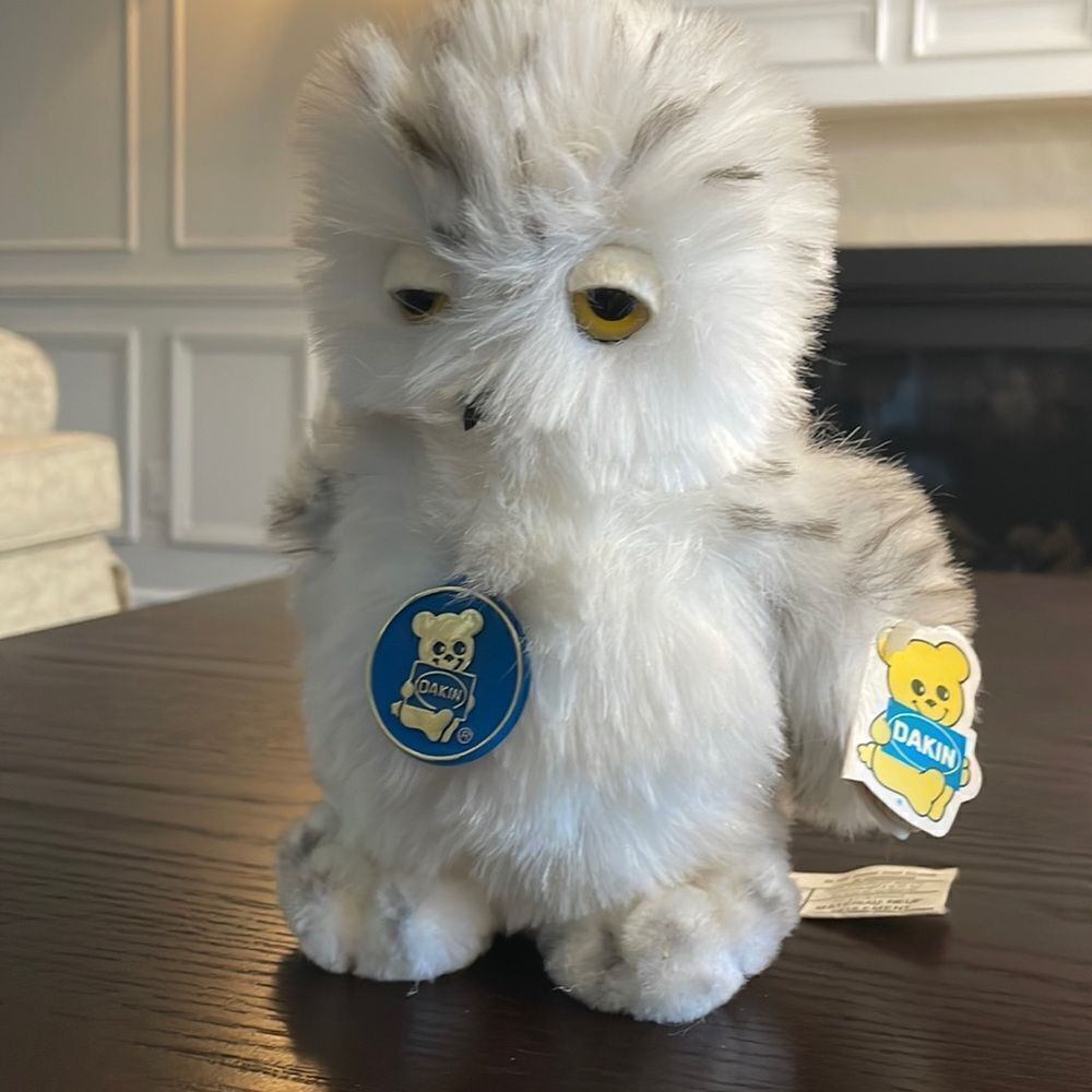 Dakin 1981 Snowy Owl 8" Vintage Plush Soft Toy Stuffed Animal Nature Babies NWT
